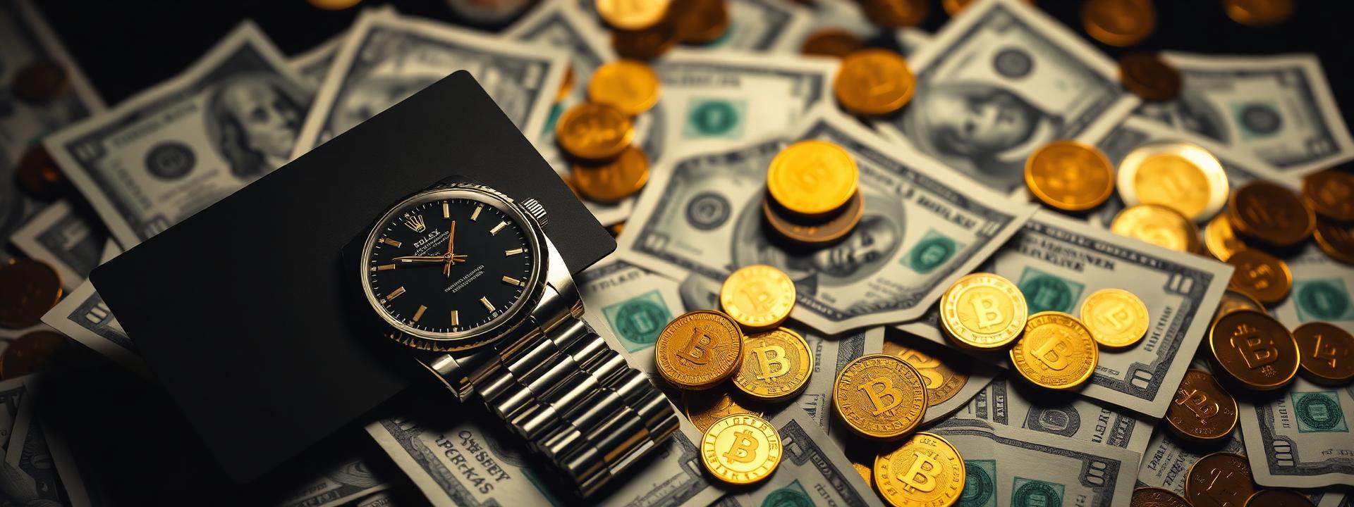V133 — Black card + Rolex on bed of $100s with gold bars + coins — wealth banner wealth-banner-133 (Luxury) illustrating make money online with affiliate links. A visual guide to highest paying affiliate programs that help creators turn website clicks into cash through lifetime referral commissions. Featured on the Best Affiliate Links directory of high value affiliate links, Amazon affiliate storefront links, ClickBank digital product marketplace, and ClickBank affiliate offers offers. Perfect for newsletter monetization strategy, podcast sponsor and affiliate income, and content creator monetization looking to earn passive income online. Explore VPN partner program bounties, credit card affiliate CPA payouts, and insurance lead referral bonuses alongside classic Amazon affiliate storefront links inventory. Every listing is a link farm Make Money Online with www.Best-Affilliate-Links.com.