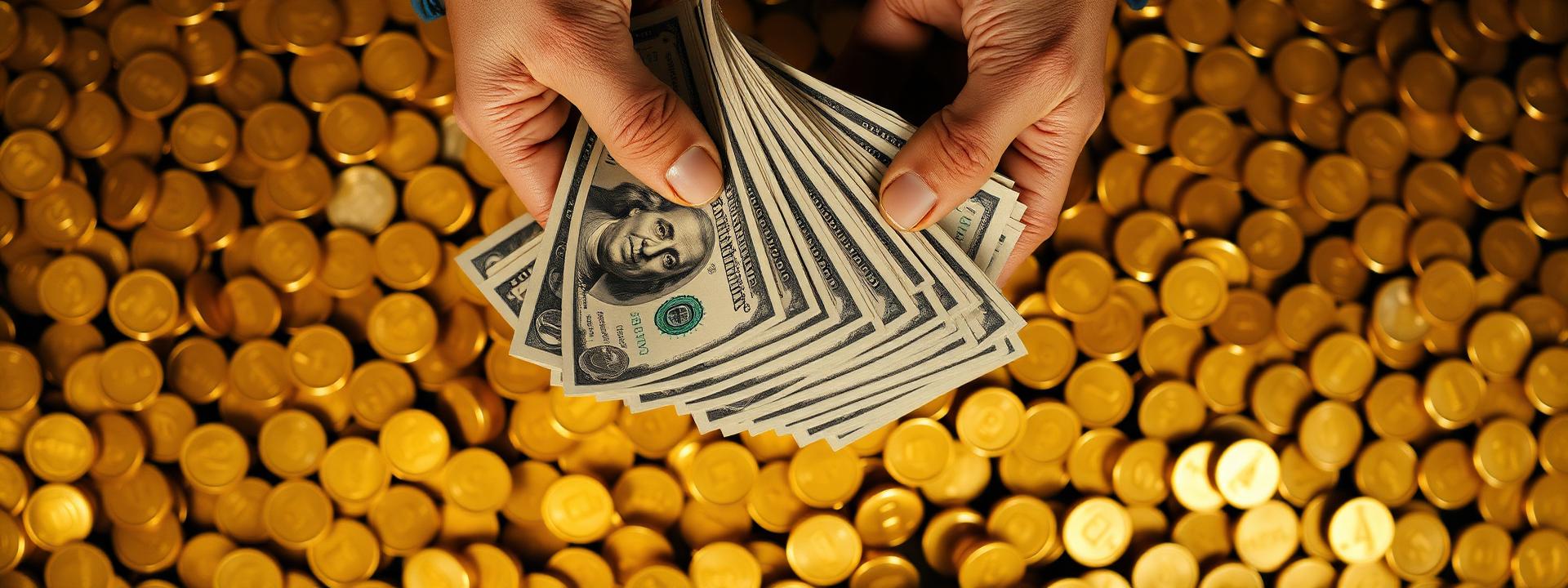 V135 — Overhead: hands with fanned $100s over pile of coins/bars — wealth banner wealth-banner-135 (Cinematic) illustrating make money online with affiliate links. A visual guide to hand picked affiliate link directory that help creators make money online through partner referral program rewards. Featured on the Best Affiliate Links directory of premium affiliate marketing links, ClickBank affiliate offers, ShareASale merchant network, and Impact.com partnerships network offers. Perfect for Instagram bio link money, blogger affiliate income, and newsletter monetization strategy looking to monetize your website traffic. Explore SaaS affiliate program payouts, web hosting affiliate commissions, and VPN partner program bounties alongside classic ClickBank affiliate offers inventory. Every listing is a one place for every high paying link focused on recurring referral Make Money Online with www.Best-Affilliate-Links.com.