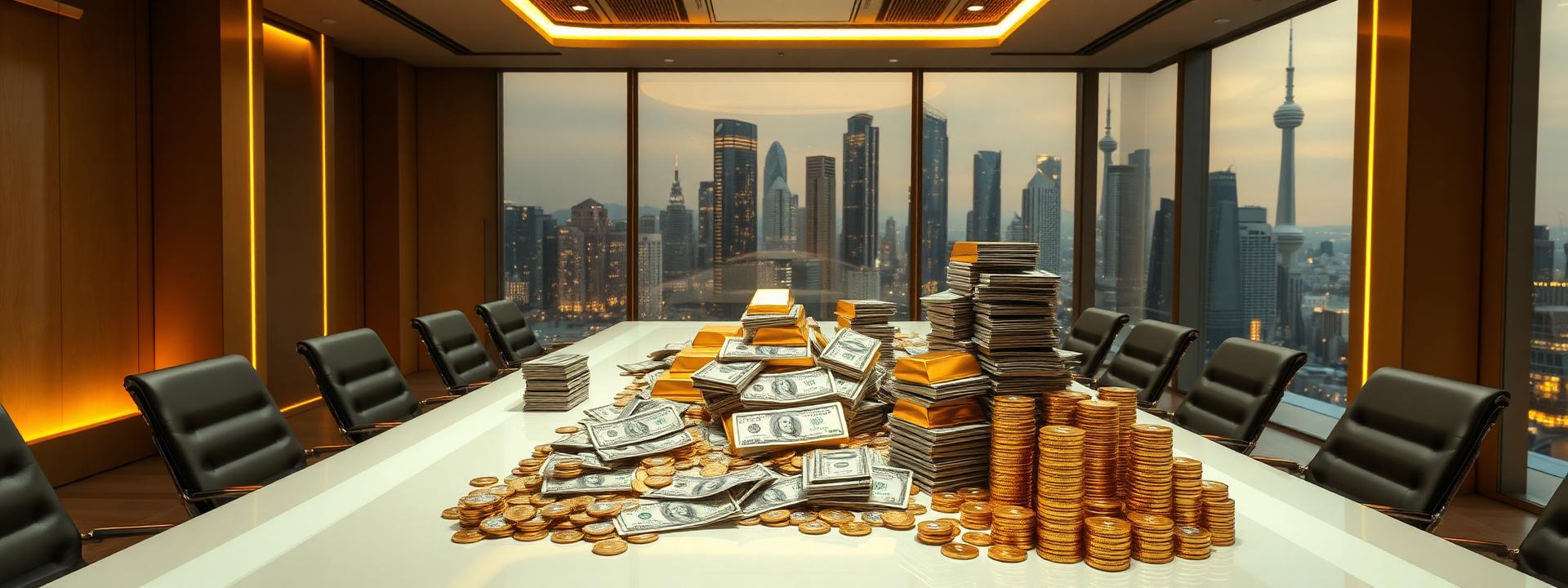 V14 — Boardroom table piled with gold, cash, coins — wealth banner wealth-banner-14 (3D Business) illustrating make money online with affiliate links. A visual guide to highest paying affiliate programs that help creators turn website clicks into cash through lifetime referral commissions. Featured on the Best Affiliate Links directory of high value affiliate links, Amazon affiliate storefront links, ClickBank digital product marketplace, and ClickBank affiliate offers offers. Perfect for Instagram bio link money, blogger affiliate income, and newsletter monetization strategy looking to earn passive income online. Explore SaaS affiliate program payouts, web hosting affiliate commissions, and VPN partner program bounties alongside classic Amazon affiliate storefront links inventory. Every listing is a link farm curation done right focused on partner referral Make Money Online with www.Best-Affilliate-Links.com.