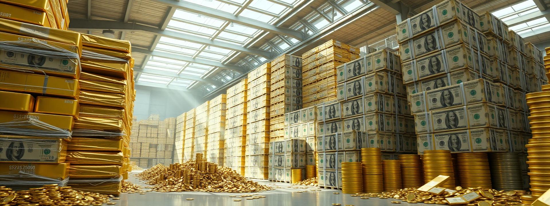 V45 — Warehouse pallets of gold bars + cash bricks — wealth banner wealth-banner-45 (3D Business) illustrating make money online with affiliate links. A visual guide to premium affiliate marketing links that help creators monetize your website traffic through flat rate referral bonuses. Featured on the Best Affiliate Links directory of hand picked affiliate link directory, PartnerStack SaaS affiliate program, Awin global affiliate marketplace, and Amazon Associates program offers. Perfect for blogger affiliate income, newsletter monetization strategy, and podcast sponsor and affiliate income looking to make money online. Explore web hosting affiliate commissions, VPN partner program bounties, and credit card affiliate CPA payouts alongside classic PartnerStack SaaS affiliate program inventory. Every listing is a your complete affiliate link directory focused Make Money Online with www.Best-Affilliate-Links.com.