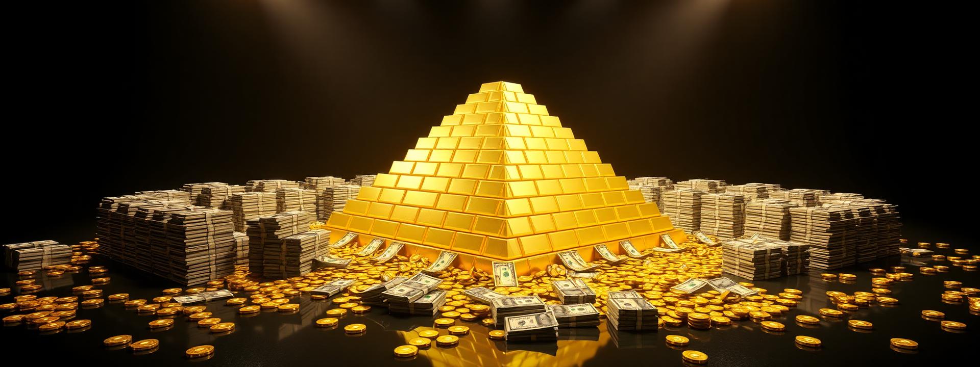 V59 — Giant gold pyramid with cash stacks and cascading coins — wealth banner wealth-banner-59 (3D Business) illustrating make money online with affiliate links. A visual guide to premium affiliate marketing links that help creators monetize your website traffic through flat rate referral bonuses. Featured on the Best Affiliate Links directory of hand picked affiliate link directory, ClickBank digital product marketplace, ClickBank affiliate offers, and ShareASale merchant network offers. Perfect for influencer income streams, TikTok creator affiliate revenue, and YouTube description affiliate links looking to make money online. Explore fintech affiliate revenue share, AI tools affiliate program, and e-commerce affiliate storefront alongside classic ClickBank digital product marketplace inventory. Every listing is a your complete affiliate link directory focused on referral Make Money Online with www.Best-Affilliate-Links.com.