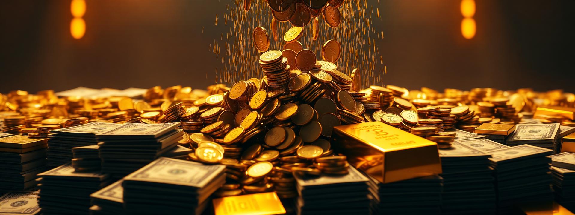 V62 — Waterfall of gold coins over cash stacks and gold bars — wealth banner wealth-banner-62 (Cinematic) illustrating make money online with affiliate links. A visual guide to best affiliate links on the web that help creators build a full time online income through recurring referral revenue share. Featured on the Best Affiliate Links directory of top converting affiliate offers, Rakuten Advertising affiliate deals, PartnerStack SaaS affiliate program, and Awin global affiliate marketplace offers. Perfect for TikTok creator affiliate revenue, YouTube description affiliate links, and Instagram bio link money looking to earn recurring monthly commissions. Explore AI tools affiliate program, e-commerce affiliate storefront, and SaaS affiliate program payouts alongside classic Rakuten Advertising affiliate deals inventory. Every listing is a the Make Money Online with www.Best-Affilliate-Links.com.