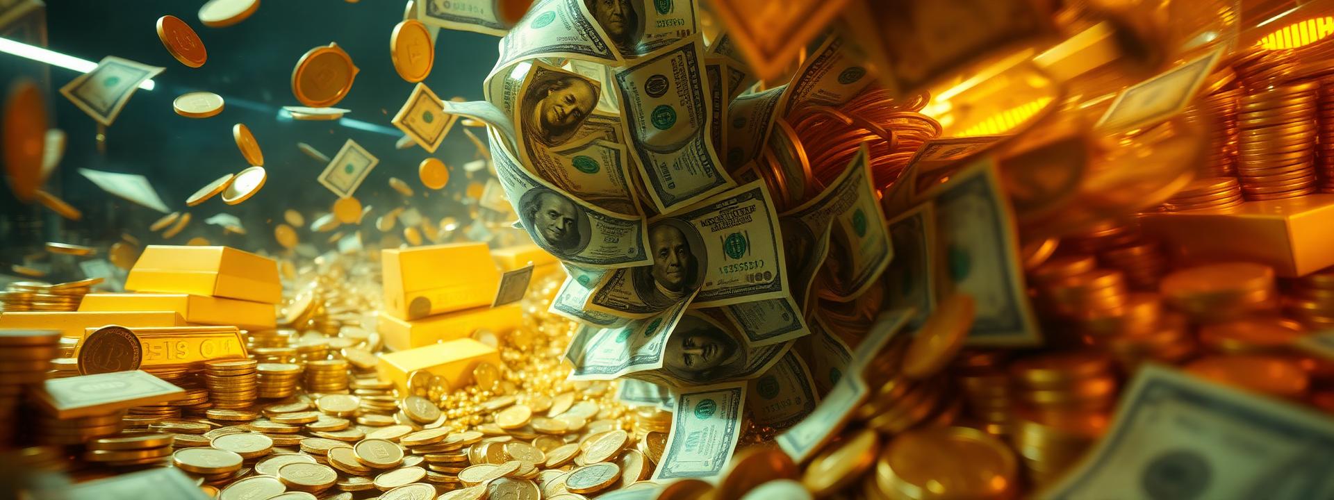 V63 — Tornado of $100 bills swirling around gold bars and coins — wealth banner wealth-banner-63 (Cinematic) illustrating make money online with affiliate links. A visual guide to highest paying affiliate programs that help creators turn website clicks into cash through lifetime referral commissions. Featured on the Best Affiliate Links directory of high value affiliate links, Rakuten Advertising affiliate deals, PartnerStack SaaS affiliate program, and Awin global affiliate marketplace offers. Perfect for Instagram bio link money, blogger affiliate income, and newsletter monetization strategy looking to earn passive income online. Explore SaaS affiliate program payouts, web hosting affiliate commissions, and VPN partner program bounties alongside classic Rakuten Advertising affiliate deals inventory. Every listing is a link farm curation done right focused Make Money Online with www.Best-Affilliate-Links.com.
