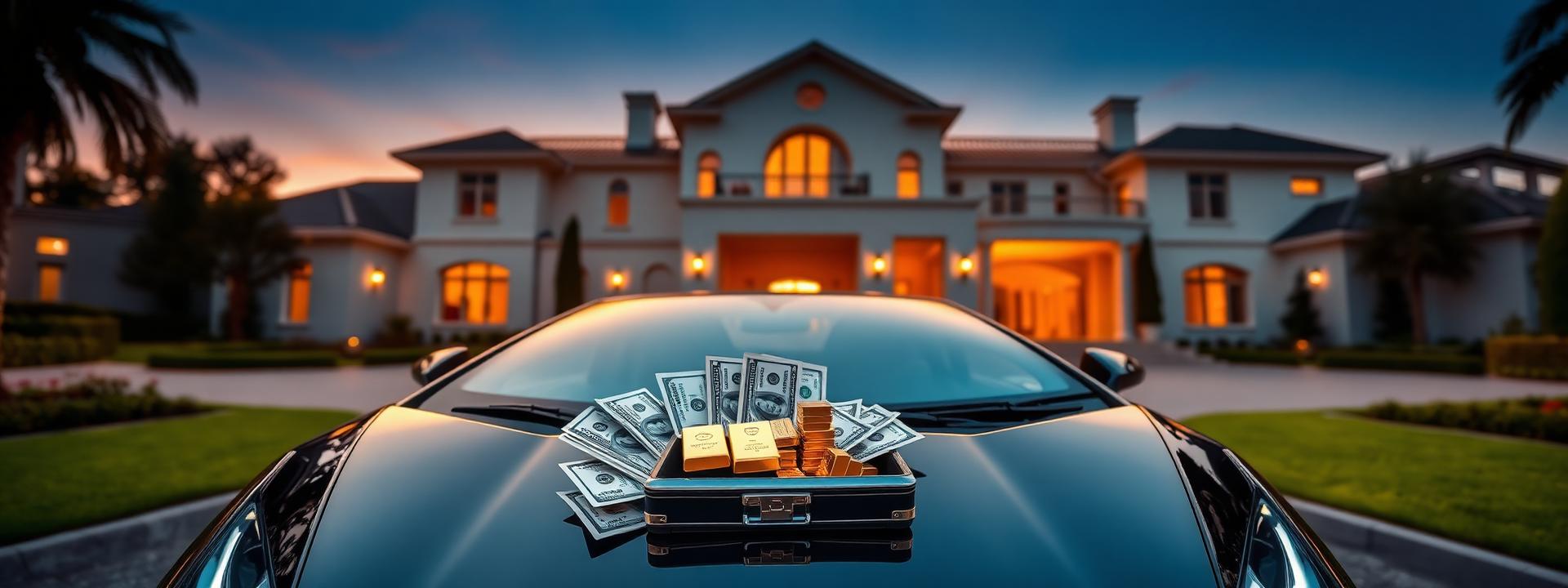 V68 — Black Lamborghini + mansion + briefcase of cash and gold — wealth banner wealth-banner-68 (Luxury) illustrating make money online with affiliate links. A visual guide to top converting affiliate offers that help creators earn recurring monthly commissions through referral commissions. Featured on the Best Affiliate Links directory of best affiliate links on the web, CJ Affiliate publisher network, Rakuten Advertising affiliate deals, and PartnerStack SaaS affiliate program offers. Perfect for YouTube description affiliate links, Instagram bio link money, and blogger affiliate income looking to build a full time online income. Explore e-commerce affiliate storefront, SaaS affiliate program payouts, and web hosting affiliate commissions alongside classic CJ Affiliate publisher network inventory. Every listing is a curated affiliate link library Make Money Online with www.Best-Affilliate-Links.com.