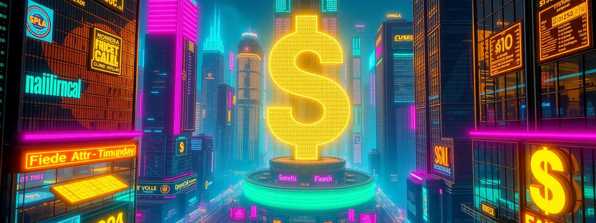 V71 — Cyberpunk finance city: giant gold $ holograms, neon — wealth banner wealth-banner-71 (Futuristic) illustrating make money online with affiliate links. A visual guide to highest paying affiliate programs that help creators turn website clicks into cash through lifetime referral commissions. Featured on the Best Affiliate Links directory of high value affiliate links, ClickBank affiliate offers, ShareASale merchant network, and Impact.com partnerships network offers. Perfect for TikTok creator affiliate revenue, YouTube description affiliate links, and Instagram bio link money looking to earn passive income online. Explore AI tools affiliate program, e-commerce affiliate storefront, and SaaS affiliate program payouts alongside classic ClickBank affiliate offers inventory. Every listing is a link farm curation done right focused on partner referral program rewards Make Money Online with www.Best-Affilliate-Links.com.