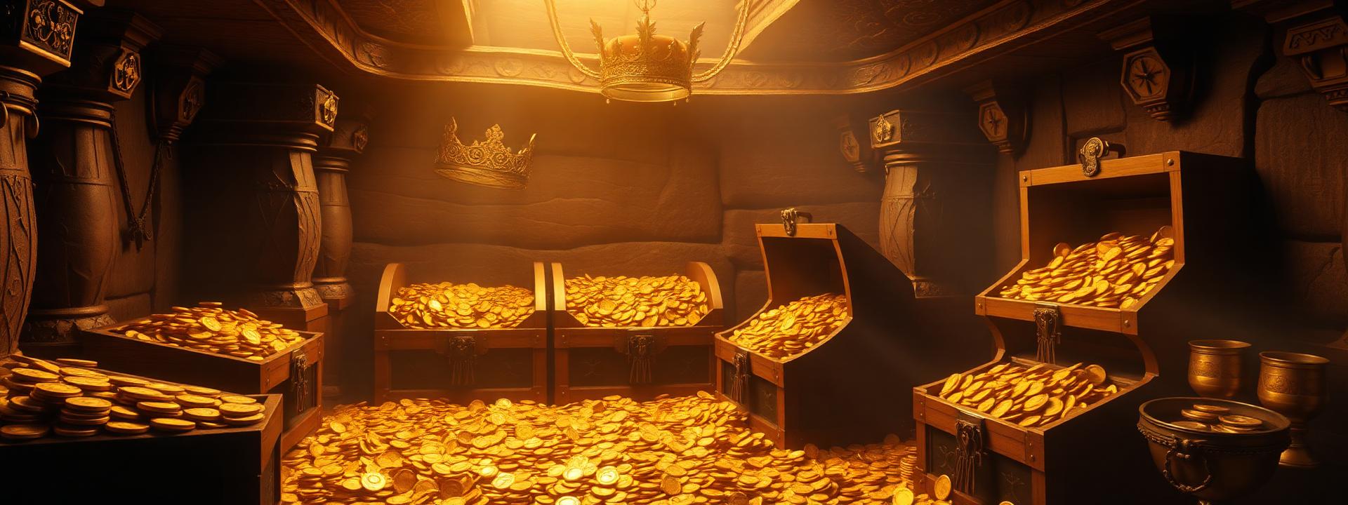 V76 — Fantasy treasure vault: chests, coins, goblets, crown — wealth banner wealth-banner-76 (Treasure) illustrating make money online with affiliate links. A visual guide to highest paying affiliate programs that help creators turn website clicks into cash through lifetime referral commissions. Featured on the Best Affiliate Links directory of high value affiliate links, Awin global affiliate marketplace, Amazon Associates program, and Amazon affiliate storefront links offers. Perfect for TikTok creator affiliate revenue, YouTube description affiliate links, and Instagram bio link money looking to earn passive income online. Explore AI tools affiliate program, e-commerce affiliate storefront, and SaaS affiliate program payouts alongside classic Awin global affiliate marketplace inventory. Every listing is a link farm curation done right focused on partner referral Make Money Online with www.Best-Affilliate-Links.com.